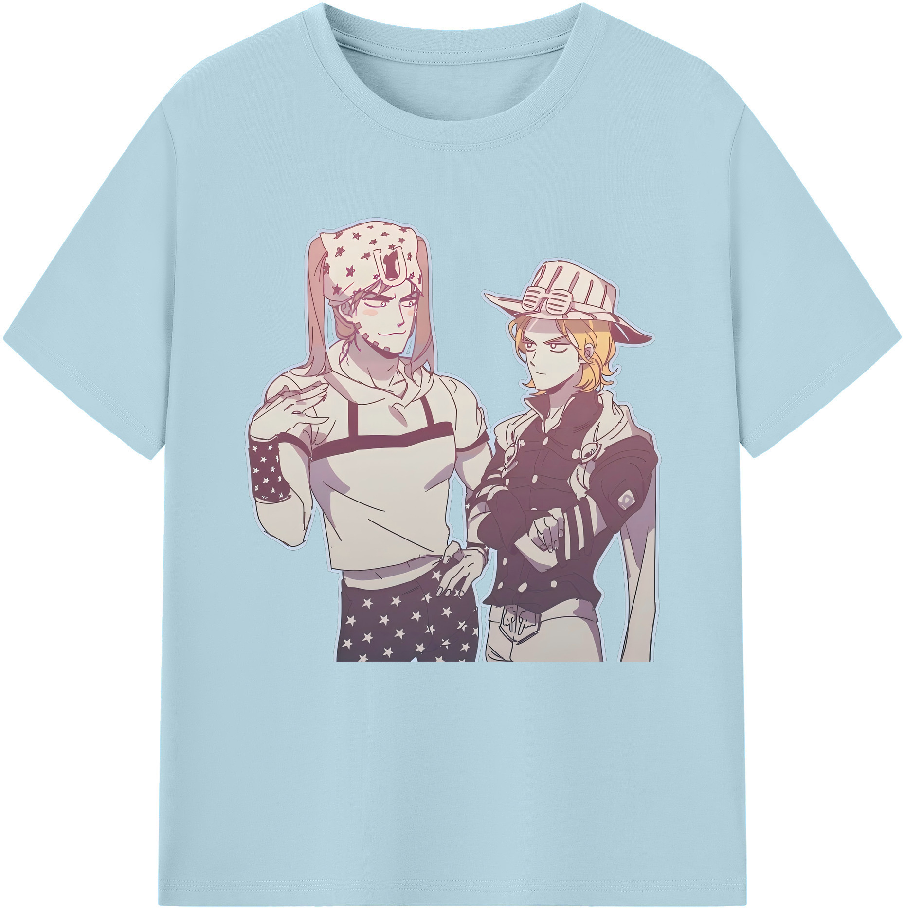 （画像用） ジョジョの奇妙な冒険 JoJo's Bizarre Adventure 綿100％半袖Tシャツ（フロントプリント）